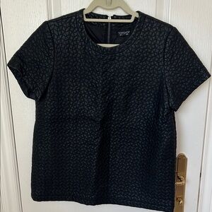 Topshop Black Quilted Women's Blouse